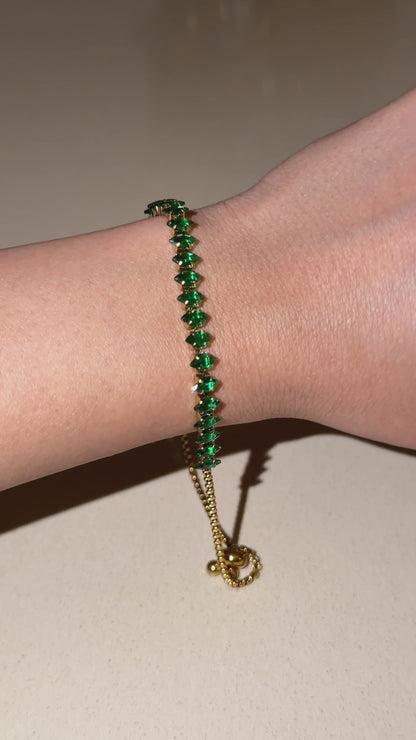 Daisy Green Tennis Bracelet