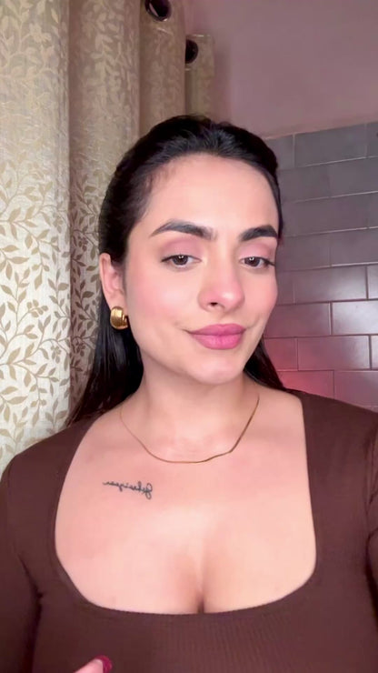 " Aarina Aurelia Sculpted Hoops – 18K Gold Plated, Anti-Tarnish & Waterproof "