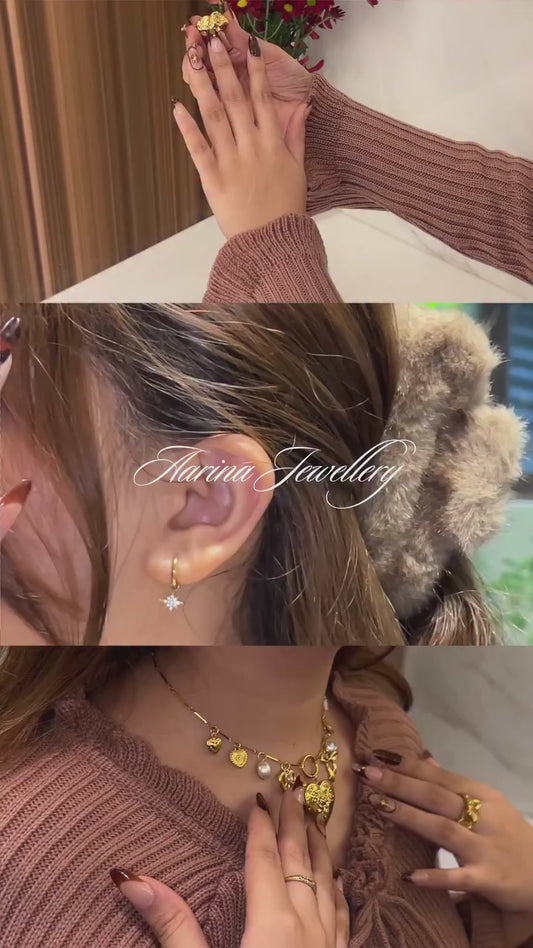 Hazel Heart Locket Charm Necklace